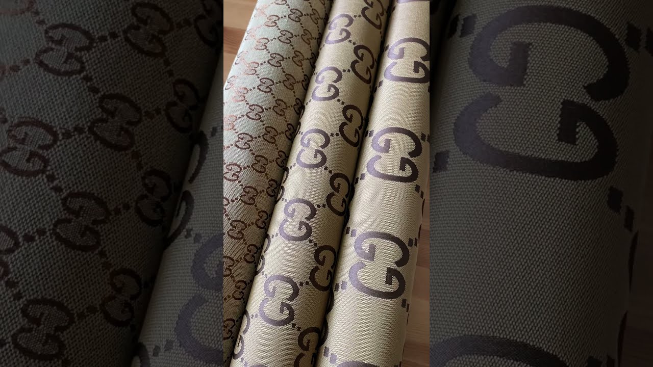 gucci canvas material by the yard with big patterns 