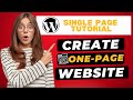 How to create a one page website in wordpress   single page website tutorial