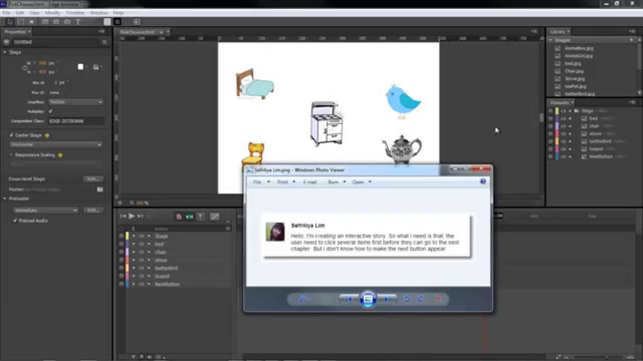 Adobe Edge Animate CC Lesson #11 - Create An Interactive Game and Show a  Button at the end - YouTube