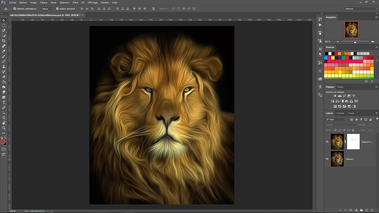 Tutoriel Photoshop Cc 2015 5 Effet De Peinture Fluide Sur Une Image Youtube