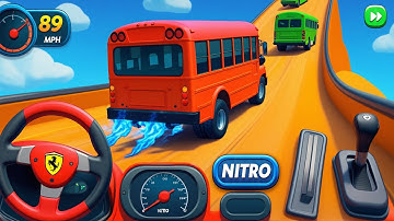 Crazy Bus Mega Ramp Impossible Racing Bus Stunts Impossible Tracks Android Gameplay Video P-03 #5