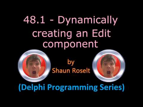 Delphi Programming Series: 48.1 - Dynamically creating an Edit component