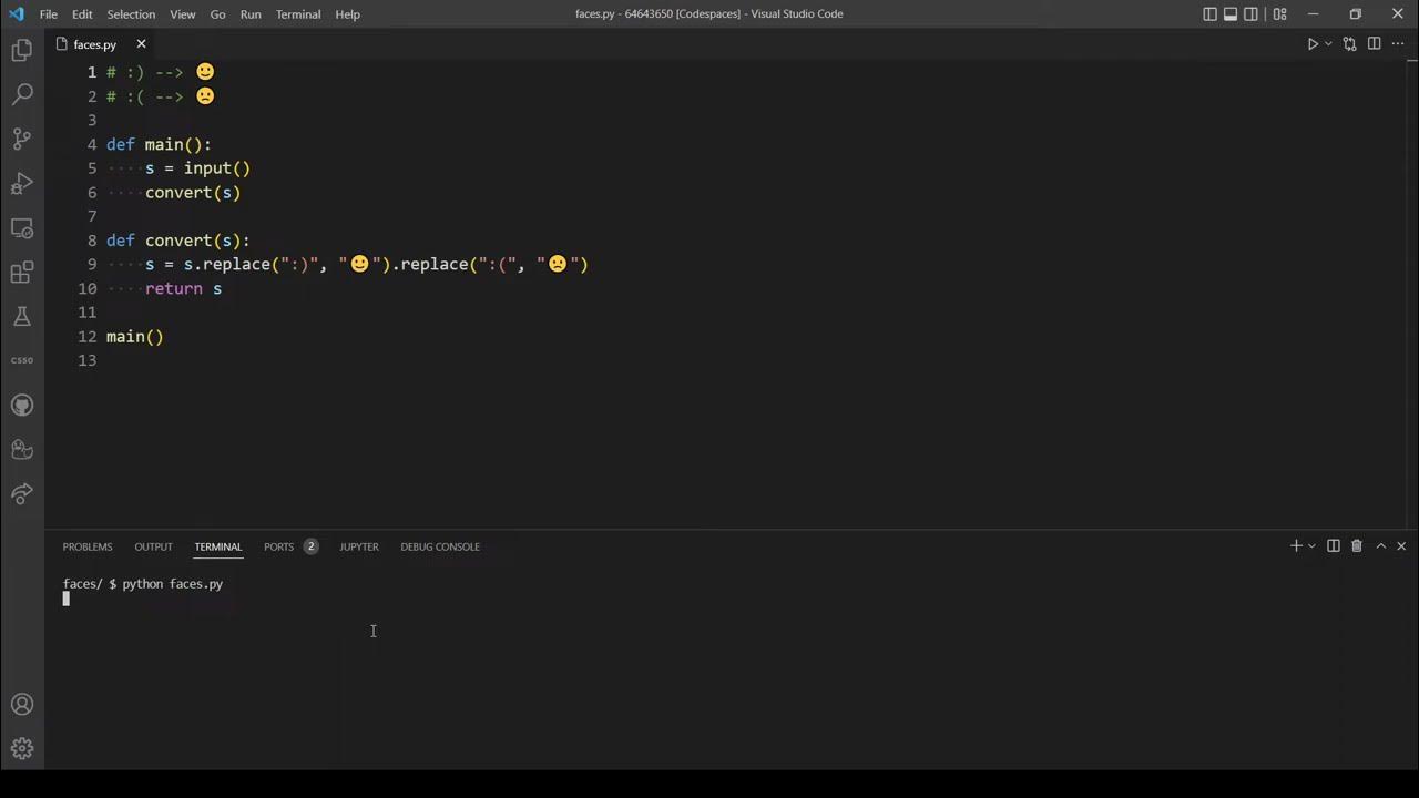 Making faces problem set 0 cs50 s introduction to programming with