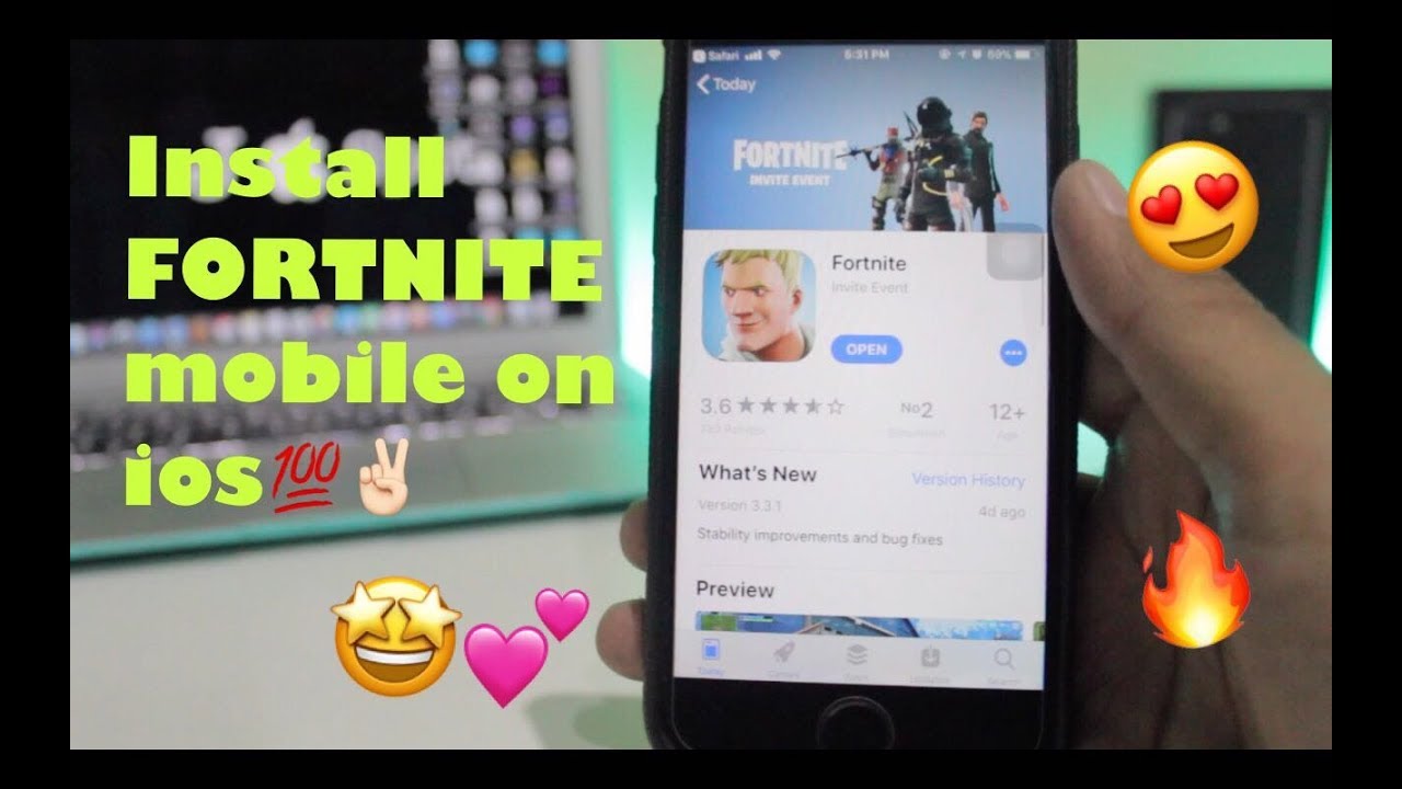 How To Install Fortnite Mobile Game Now Download Link For Iphone Ipad And Ipod Touch Ios11 2 Above Youtube