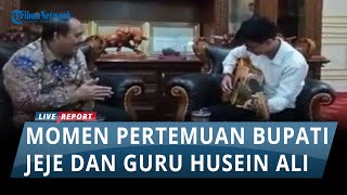 Momen Pertemuan Bupati Jeje Wiradinata dan Husein Ali Rafsanjani, Guru Muda yang Viral, Main Gitar