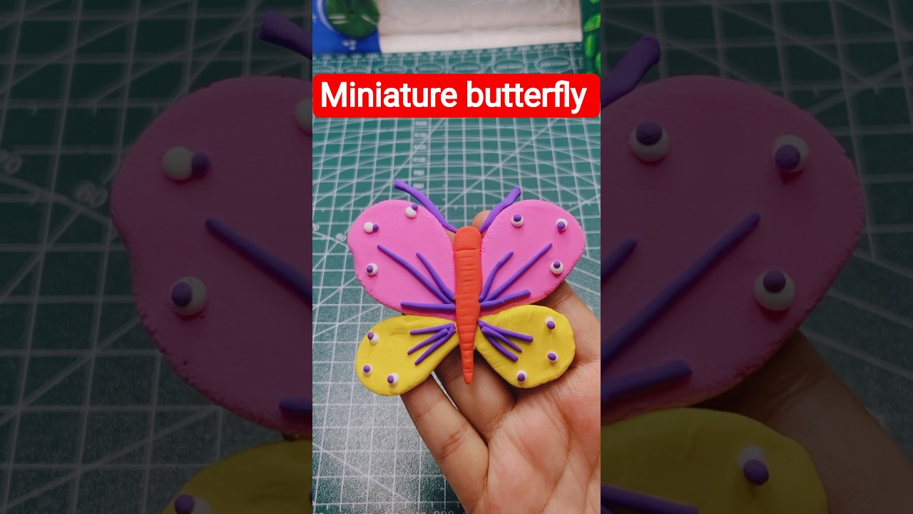 How to making butterfly with super clay ♥️ 