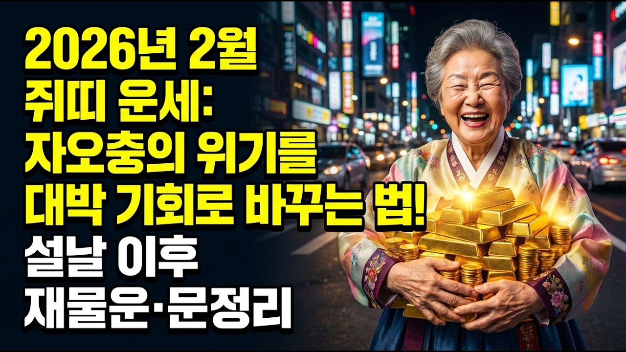 2026년 2월 쥐띠 운세: 자오충의 위기를 대박 기회로 바꾸는 법! 설날 이후 재물운·문서운 총정리