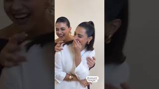 Zara Noor Abbas With Momal Sheikh On Shoot