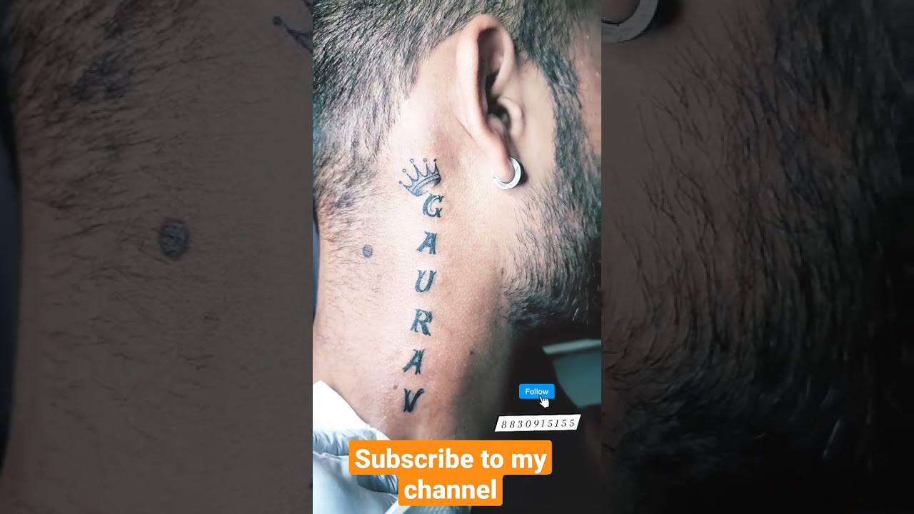 Gaurav name tattoo please subscribe for more