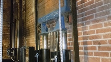 elevator counterweight buffer test at 600 fpm