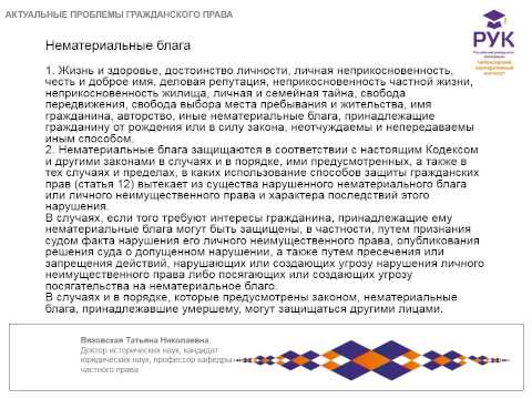 Актуальные проблемы гражданского права1 Чебоксары