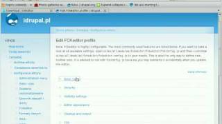 Drupal - instalacja fckeditor i imce