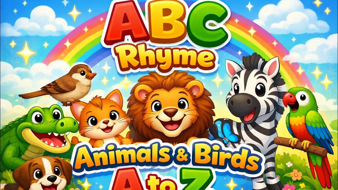 Learn ABC with Animals 🦁 & Birds🐦| A to Z Rhyme for Toddlers and Preschool Children”