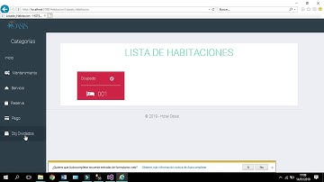 Sistema Registro Hotelero ASP.NET MVC5 C# - SQL Server