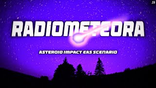 RADIOMETEORA - Asteroid Impact EAS Scenario