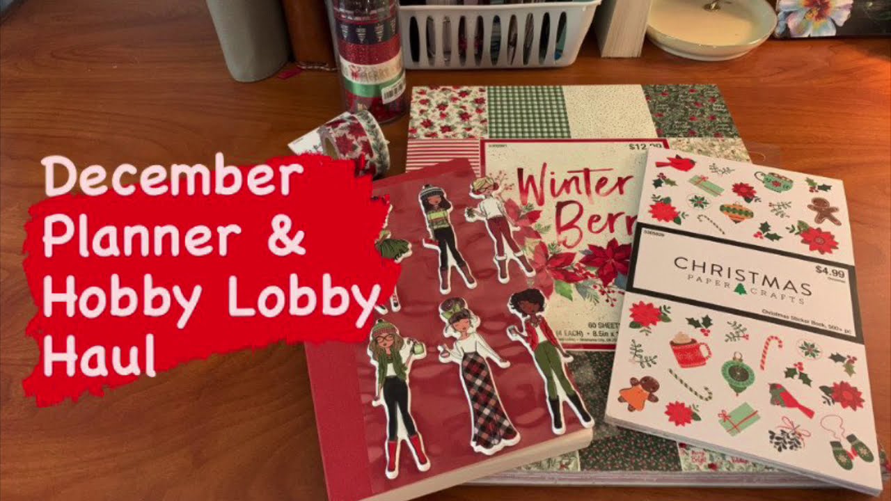 DECEMBER 2020 PLANNER & HOBBY LOBBY HAUL YouTube