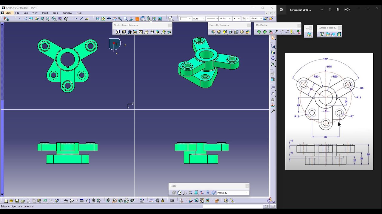 CATIA V5 TUTORIAL EXERCISE 57 - YouTube