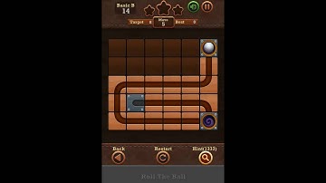 Roll The Ball Slide Puzzle 2 - Moves Basic B Level 14 Walkthrough