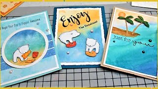 Easy Watercolor Backgrounds For Summer Cards!