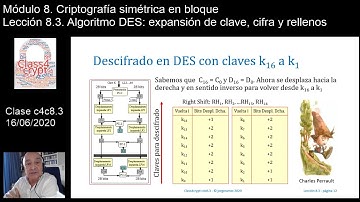 Class4crypt c4c8.3 Algoritmo DES: expansión de clave, cifra y rellenos