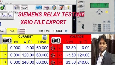 Siemens RELAY XRIO File Export  and RELAY Testing