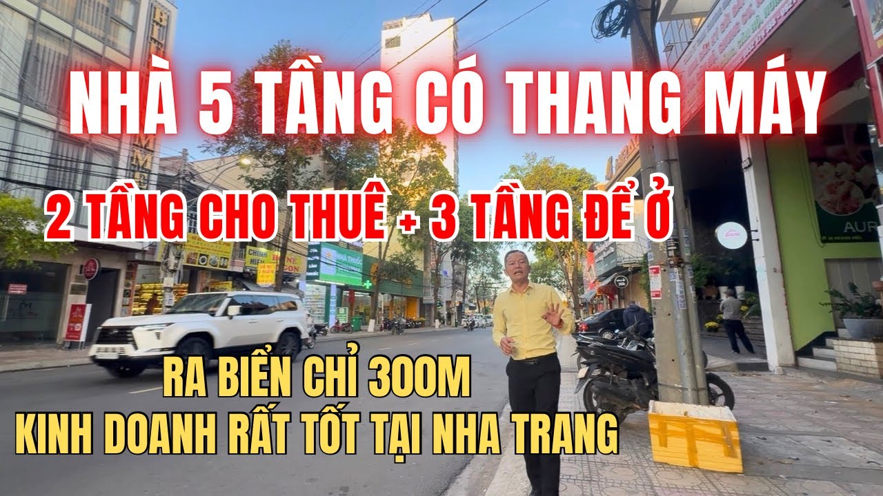 Nhà đẹp kinh doanh rất hiệu quả gần bãi biển Nha Trang, vừa ở vừa cho thuê đường lớn 20m.