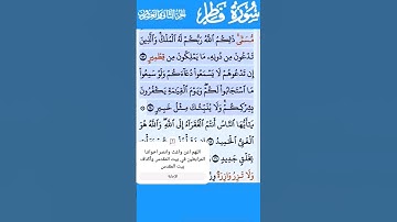 تلاوة خاشعة سورة فاطر الاية 14