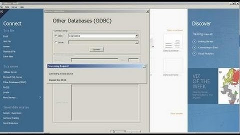 Connect Tableau to Cognos