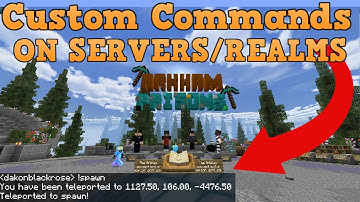 Minecraft Bedrock Edition Server/Realm Custom Commands