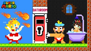 What Happens Peach Catch Mario CHEATING with Daisy in the Bathroom | Game Animation