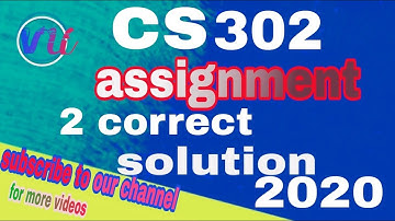 cs302 assignment 2 solution 2020 |  correct solution with simple way