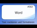 Word #002 Text markieren und formatieren [deutsch]