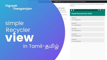 Android: Simple RecyclerView Kotlin in Tamil