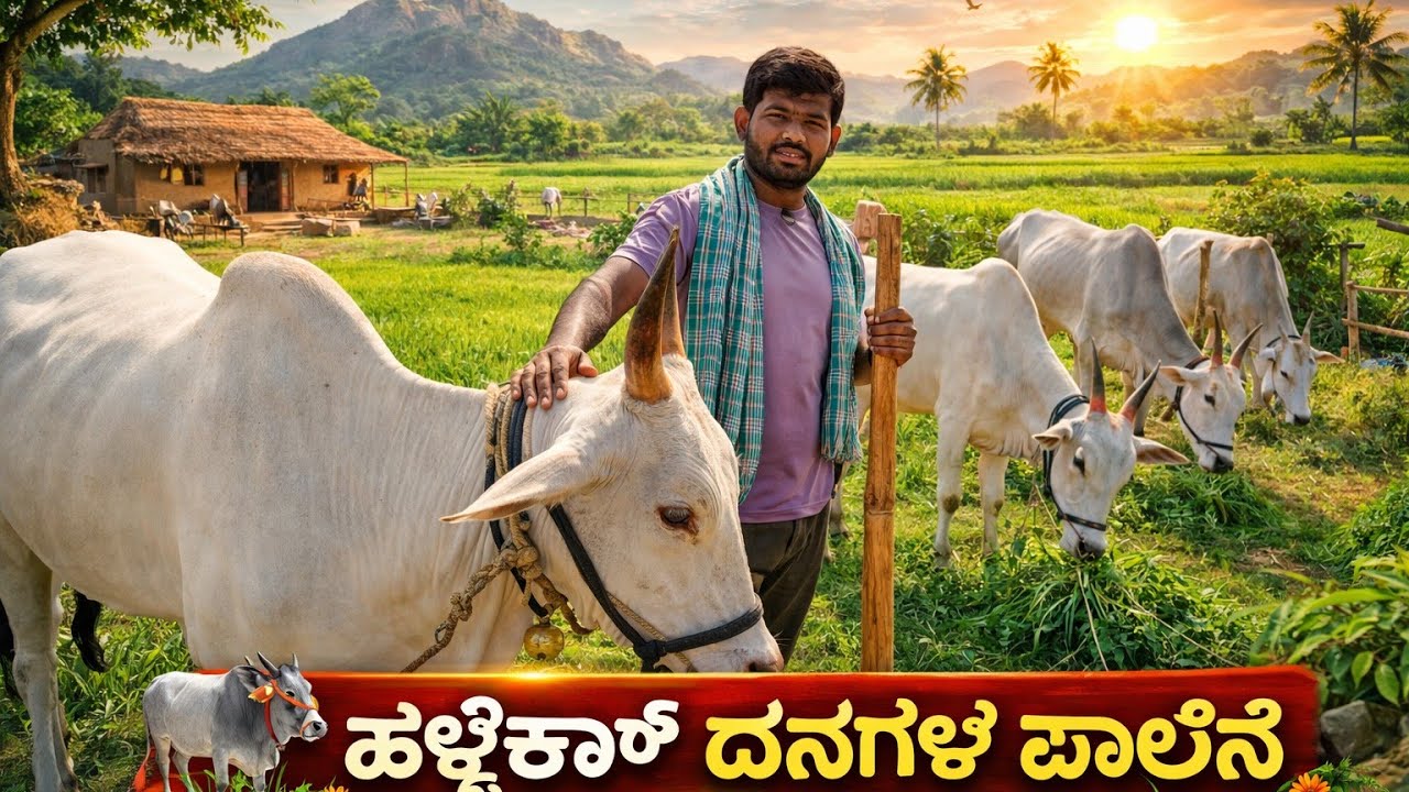 ಯುವಕನ ಹಳ್ಳಿಕಾರ್ ದನಗಳ ಮೇಲಿನ ಅಪಾರ ಪ್ರೀತಿ 😍 | Hallikar Cattle Farming Story | Amazing Rural Passion