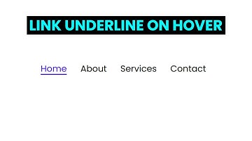 Underline Link Hover Effect With Free Source Code