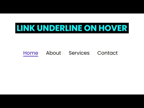Underline Link Hover Effect With Free Source Code