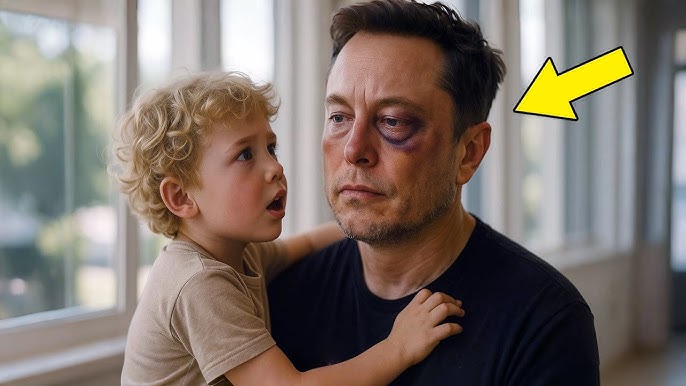 Elon Musk trở về với vết bầm tím trên mắt — Câu hỏi của con trai khiến ông chết lặng! - YouTube