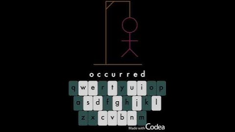 Hangman in Codea