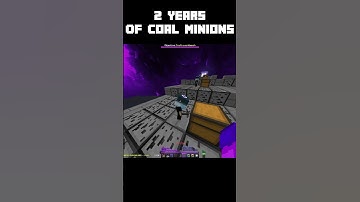 2 YEARS OF COAL MINIONS #shorts #skyblock #hypixelskyblock