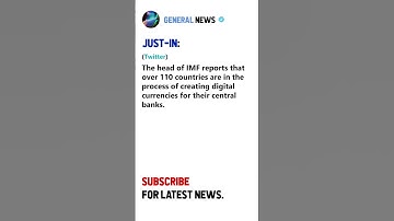 IMF Chief Discusses the Worldwide Development of Central Bank Digital Currencies #shorts