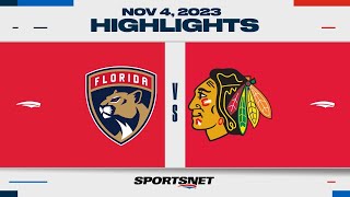 NHL Highlights | Panthers vs. Blackhawks - November 4, 2023