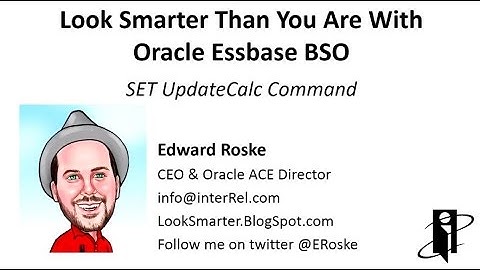Essbase SET UpdateCalc Command