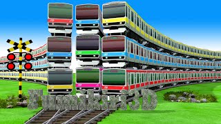 【踏切アニメ】あぶない電車 6 TRAIN Crossing 🚦 Fumikiri 3D Railroad Crossing Animation #1