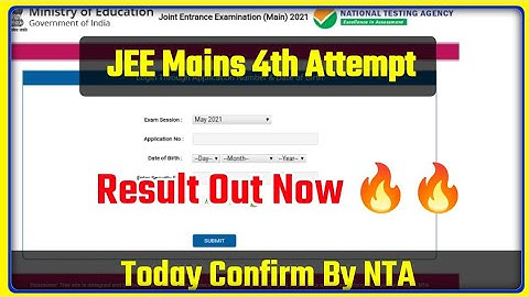 🔴LIVE -. JEE Mains 4th Attempt Result 2021 | JEE Mains August Session Result 2021, Result 2021