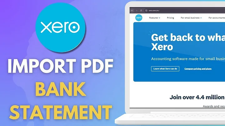 How to Import PDF Bank Statement to Xero