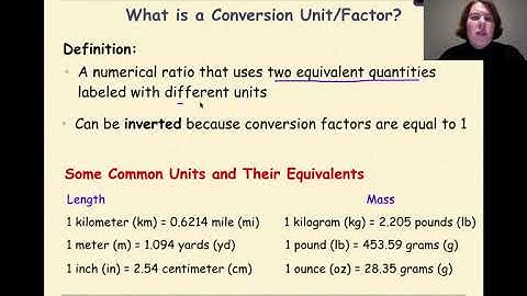 Regents Chemistry Mathematics of Chemistry 1 Part 6 Introduction to Dimensional Analysis