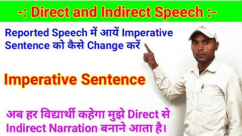 Direct and Indirect Speech - Imperative Sentence