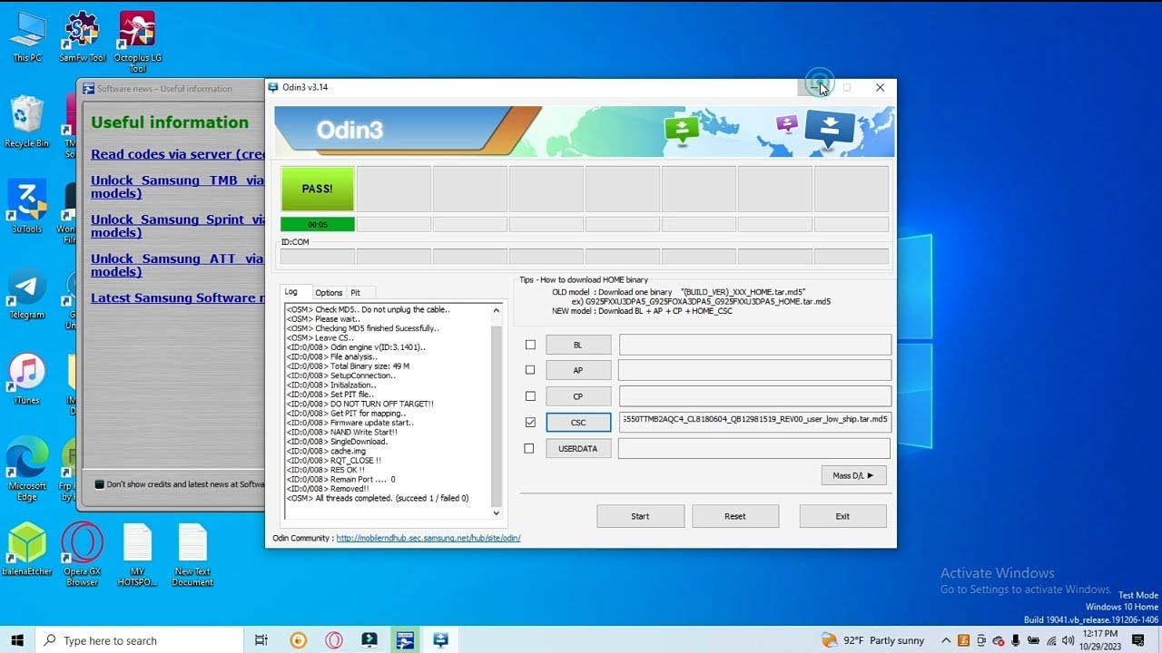 SAMSUNG GALAXY ON5 CHANGE YOUR CSC WITH COMBINATION FILES THAT YOU DOWNLOAD ON SAMFW.COM