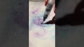 بروسس الرسم بروحة عجيب 😩✨✨ #art #فن #painting #رسم #قلتر #الوان_مائية #glitter