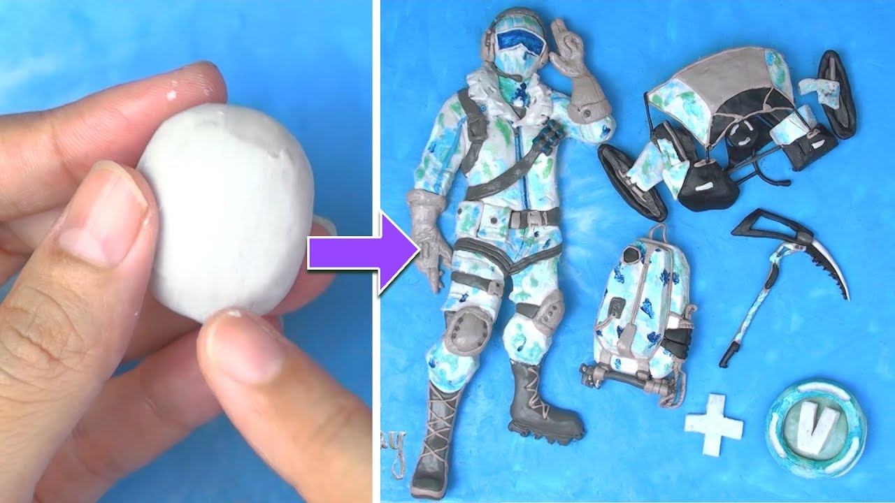 Fortnite deep freeze bundle details - Polymer clay tutorial - YouTube